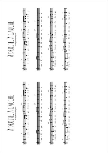 A droite, à gauche Partition gratuite